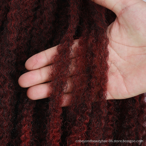 18inch Afro Jumbo Crochet Braids Hair Extensions For Women Synthetic Long Ombre Kinky  Marley Twist Hair